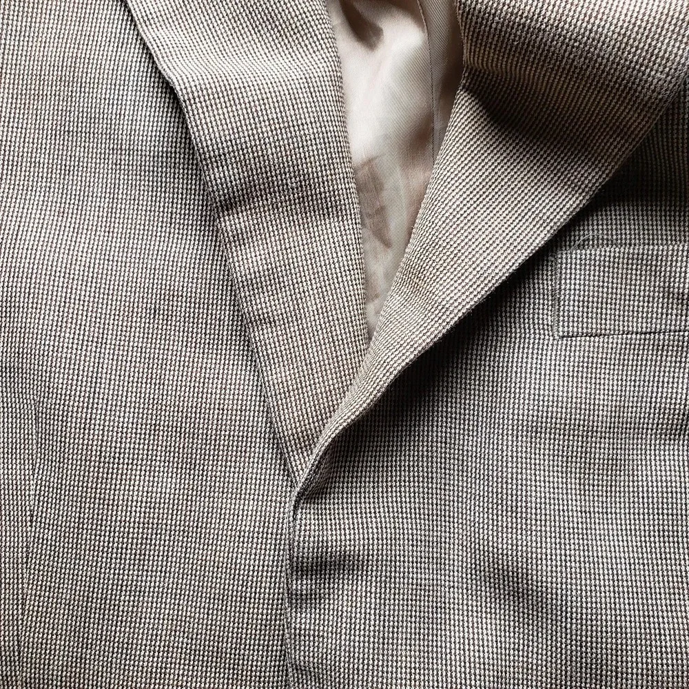Lauren Ralph Lauren Mens 38R Silk Wool Sport Coat Brown Blazer 2 Button Jacket
